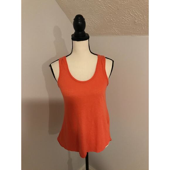 by Anthropologie Orange Raw Hem Tank Top - Size Extra Small - Picture 1 of 9